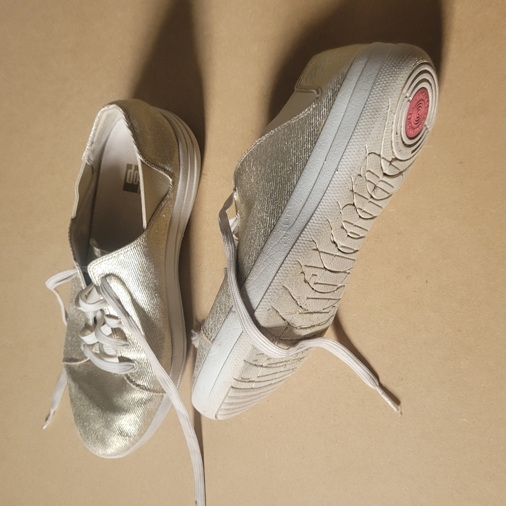 Fitflop Silver Women's Sneakers - Picture 2 of 3